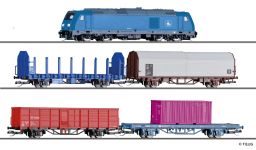 Tillig 01507 - TT - Start-Set Personenzug Diesellok Traxx, Ep. VI